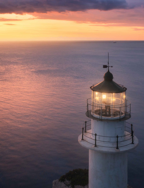 Lighthouse in a storm