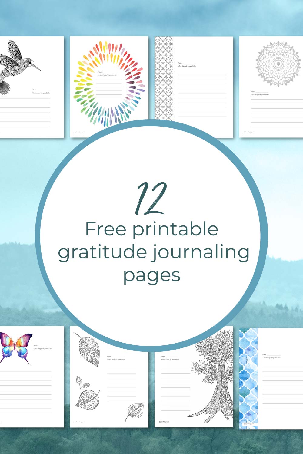 Gratitude journaling boosts wellness- free printable pages