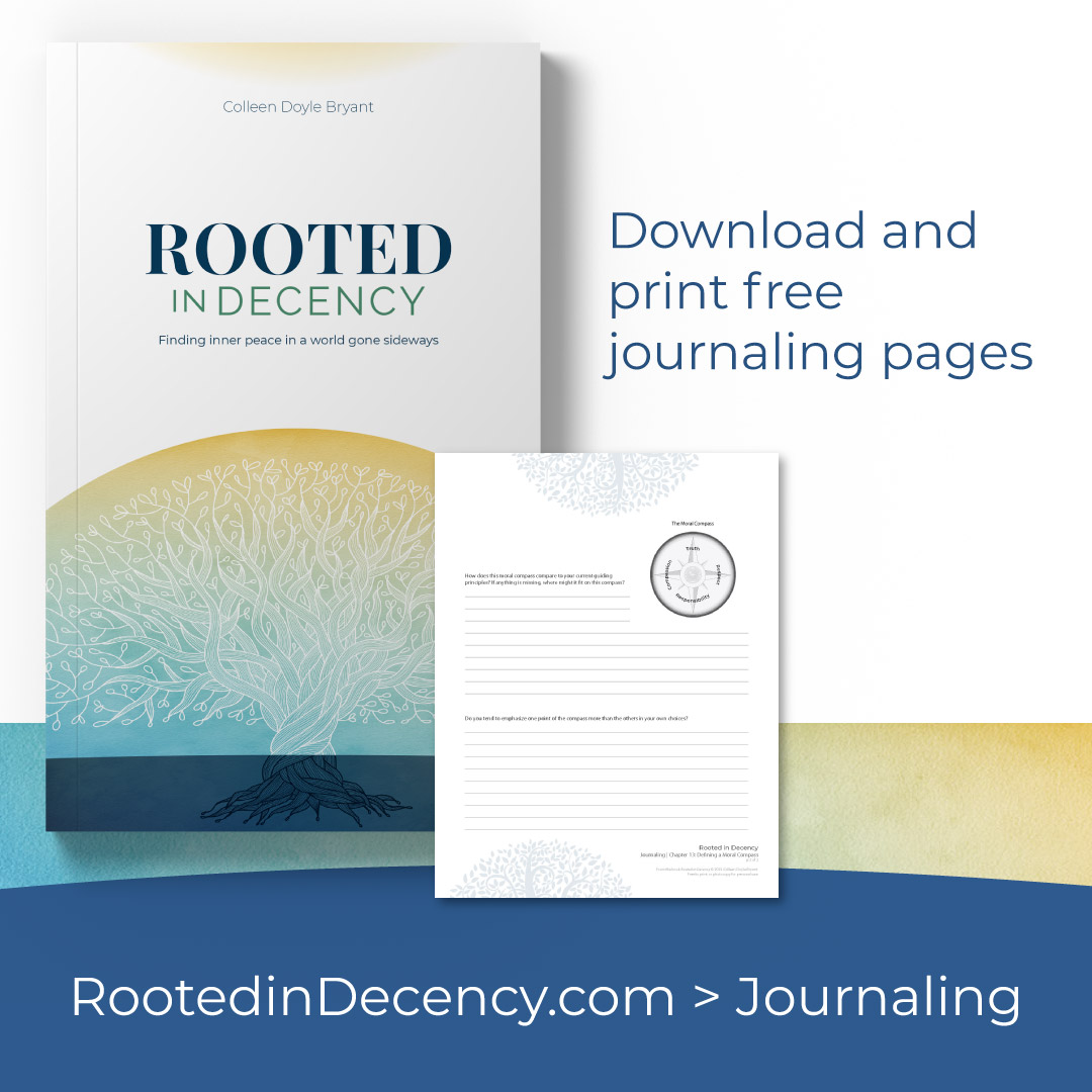 Download and print free journaling pages for the book Rooted in Decency