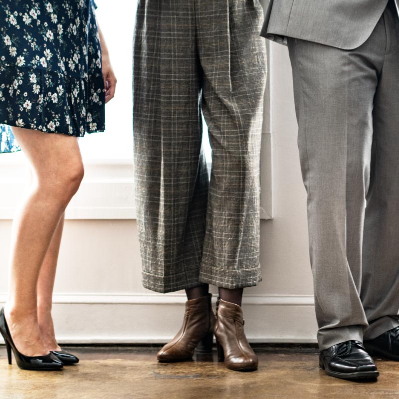 People standing together in business attire